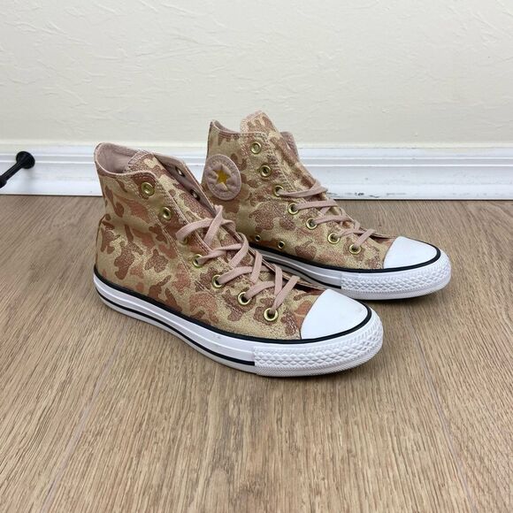 Converse Chuck Taylor All-Star Hi-Top Shimmer Lurex Camo Sneakers - Picture 1 of 6